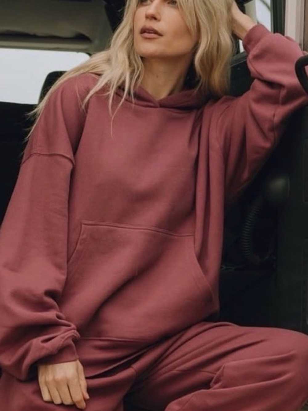 Daily Drills Unisex Oversized Hoodie XS/S Wine
